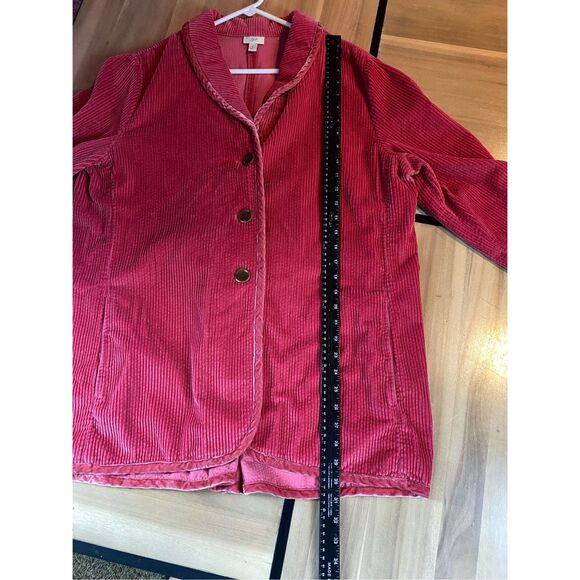 Red ribbed j.jill‎ coat - Picture 5 of 5